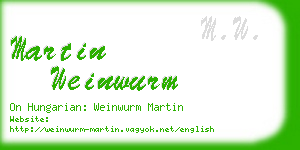 martin weinwurm business card